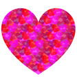 valentines day graphic with overlapping heart vector image vector image