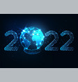futuristic new year digital web banner template vector image vector image