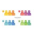 agenda infographic man template for business 12 vector image