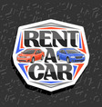 logo for rent a car vector image