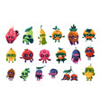 superhero fruits funny fresh superfood in masks vector image