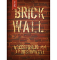 brick wall template vector image vector image