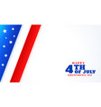 happy 4th of july american flag in ribbon style vector image vector image