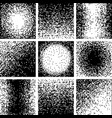 set of pixel gradient monochrome background vector image vector image