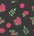 floral seamless pattern with elegant dog rose vector image