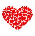 heart consisting hearts vector image vector image