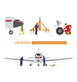 repair and maintenance of aircraft vector image