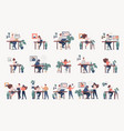 set of freelance people working remotely vector image