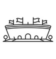 arena with flag icon outline style vector image