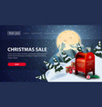 christmas sale horizontal discount web banner vector image vector image