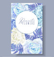 floral blue vertical banner vector image vector image