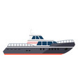 party boat icon coast ship nautical transport vector image vector image