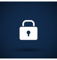 blue lock icon with protection key password vector image