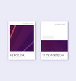 minimal cover design template set violet abstract vector image