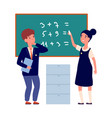 preschool education back to school boy girl wear vector image vector image