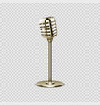 realistic microphone vintage voice device vector image