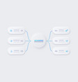 neumorphic flowchart infographic business data vector image