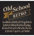 old school retro alphabet vector image