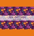 sea fish pattern background vector image vector image