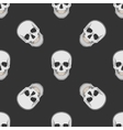 seamless retro pattern skull vector image vector image