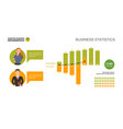 timeline chart slide template vector image