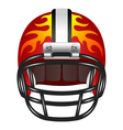 football helmet with fire vector image vector image
