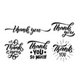 hand sketched thank you lettering typography vector image