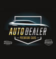 motor vehicle dealer logo vector image vector image