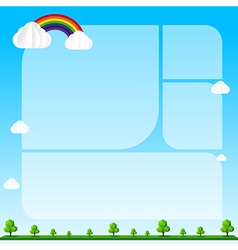 Rainbow cloud and sky background 002 Royalty Free Vector