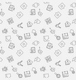 real estate seamless pattern in thin line vector image vector image