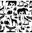 seamless pattern with woodland forest animals vector image vector image