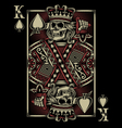 skull playing card vector image