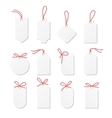 tags and labels with bakers twine bows ribbons vector image