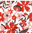 bloom mushroom seamless pattern vector image