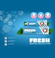 dental protection toothpaste ad banner box vector image