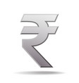 rupee currency icon isolated on white vector image
