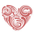 stylized heart for lovers day heart with patterns vector image vector image