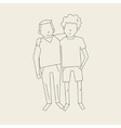 friends black and white vector image vector image