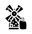 mill farm construction glyph icon vector image vector image