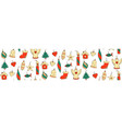 seamless pattern in doodle style with hand vector image