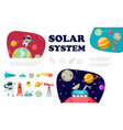 flat space elements collection vector image