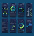 graphics set mobile infographics stock vector image