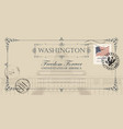 postcard with us capitol building in washington dc vector image vector image