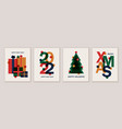 christmas cards flyers posters 2022 new year vector image vector image