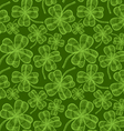 clover pattern vintage green vector image vector image