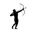 god apollon archer silhouette ancient mythology vector image