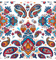 indian colorful rug paisley ornament pattern vector image