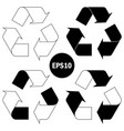 recycle symbol conservation black icon vector image