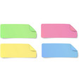 set of color rectangular oblong paper stickers vector image vector image