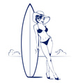 bikini girl vector image